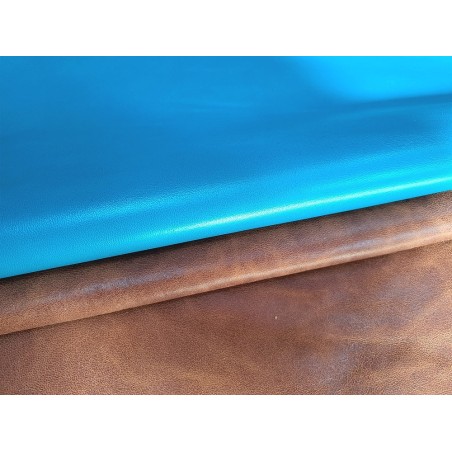 Lot de 2 peaux uniques - Cuir d'agneau et de mouton -M- Cuir en Stock