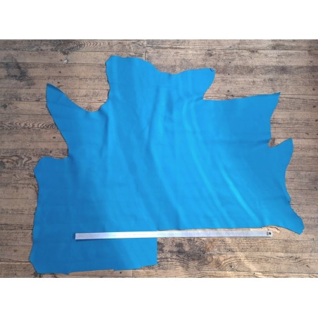 Peau de cuir de veau swift lisse - bleu - maroquinerie - Cuirenstock