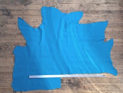 Peau de cuir de veau swift lisse - bleu - maroquinerie - Cuirenstock