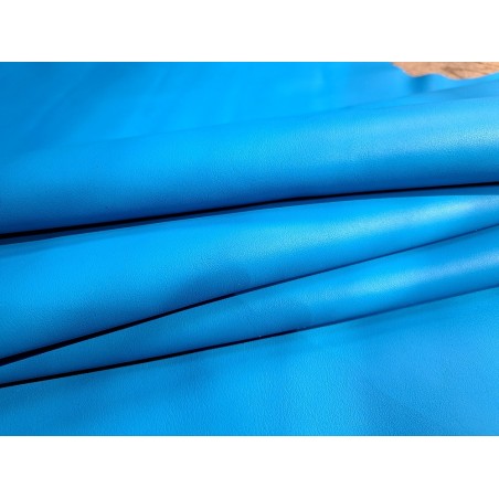 Peau de cuir de veau swift lisse - bleu - maroquinerie - Cuirenstock