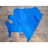 Peau de cuir de veau swift lisse - bleu cyan - maroquinerie - Cuir en stock