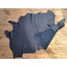 Peau de cuir de veau swift lisse - noir bleuté - maroquinerie - cuir en stock