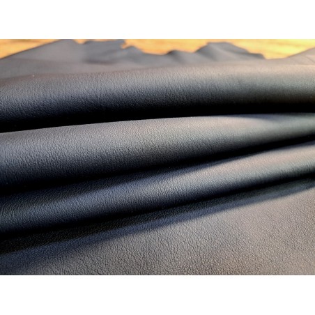 Peau de cuir de veau swift lisse - noir bleuté - maroquinerie - cuirenstock
