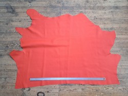 Peau de cuir de veau swift lisse - orange - maroquinerie - Cuirenstock
