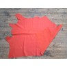 Peau de cuir de veau swift lisse - orange - maroquinerie - cuir en stock