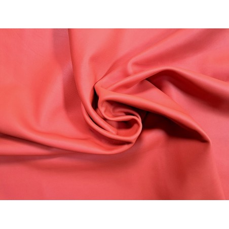 Peau de cuir de veau swift lisse - orange - maroquinerie - Cuir en stock