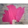 Peau de cuir de veau swift lisse - fuchsia - maroquinerie - Cuir en stock