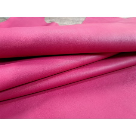 Peau de cuir de veau swift lisse - fuchsia - maroquinerie - cuirenstock