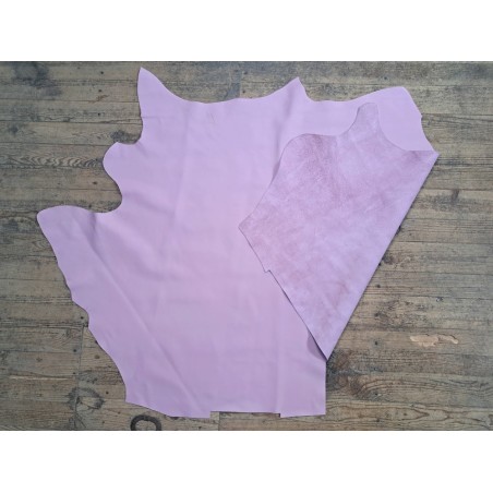 Peau de cuir de veau swift lisse - rose - maroquinerie - cuir en stock