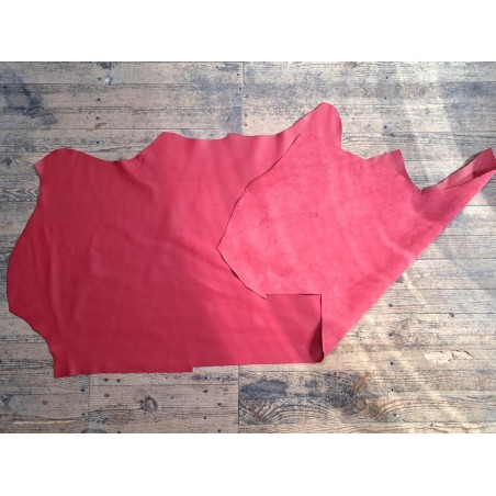Peau de cuir de veau swift lisse - rouge piment - maroquinerie - cuirenstock