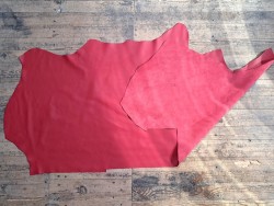 Peau de cuir de veau swift lisse - rouge piment - maroquinerie - cuirenstock