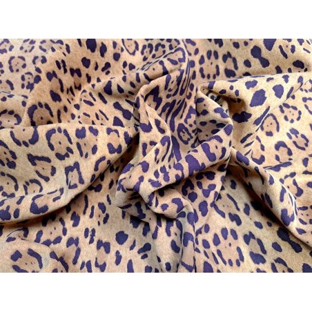 Peau de veau velours façon jaguar- jaune - Cuir en Stock