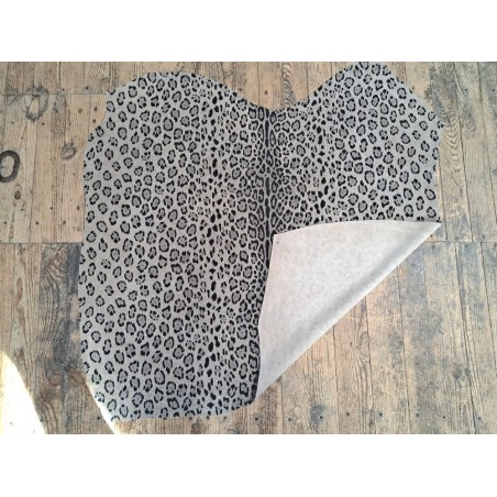 Peau de veau velours façon jaguar- beige - Cuirenstock
