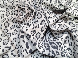 Peau de veau velours façon jaguar- blanc - Cuir en Stock