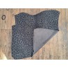 Peau de veau velours façon jaguar- gris - Cuir en Stock