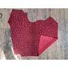 Peau de veau velours façon jaguar- rouge glamour - Cuir en Stock