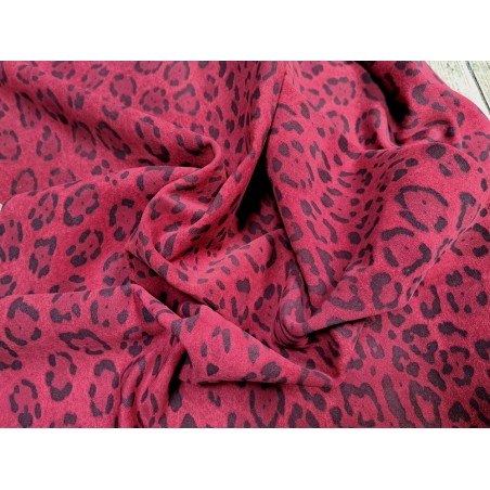 Peau de veau velours façon jaguar- rouge glamour - Cuir en Stock