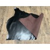 Demi-peau de cuir de veau BOX lisse - tannage ferme - cerise noire - Cuir en Stock