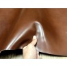 Demi-peau de cuir de veau BOX lisse - tannage ferme - noisette - Cuir en Stock