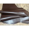 Demi-peau de cuir de veau BOX lisse - tannage ferme - marron - Cuir en Stock