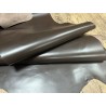 Demi-peau de cuir de veau BOX lisse - tannage ferme - brun kaki - Cuir en Stock