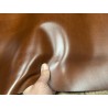 Demi-peau de cuir de veau BOX lisse - tannage ferme - havane - Cuir en Stock