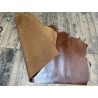 Demi-peau de cuir de veau BOX lisse - tannage ferme - havane - Cuir en Stock