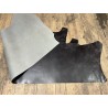 Demi-peau de cuir de veau BOX lisse - tannage ferme - nuancé effet tamponné - ANTHRACITE - Cuir en Stock