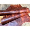 Demi-peau de cuir de veau BOX lisse - tannage ferme - nuancé effet tamponné - caramel - Cuir en Stock