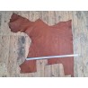 Demi-peau de cuir de vachette pullup - Brun rouge -A- Cuir en Stock