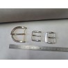 LOT de 3 boucles de ceinture - H - Nickelé - 25mm / 40mm