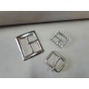 LOT de 3 boucles de ceinture - i - Nickelé -  20mm / 25mm / 40mm