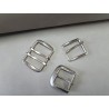 LOT de 3 boucles de ceinture - L - Nickelé - 25mm / 40mm