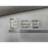 LOT de 3 boucles de ceinture - L - Nickelé - 25mm / 40mm