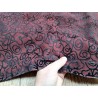 Demi peau de veau velours - fantaisie - bordeaux- cuir en stock