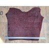 Demi peau de veau velours - fantaisie - bordeaux- Cuir en stock