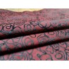 Demi peau de veau velours - fantaisie - bordeaux- Cuir en Stock