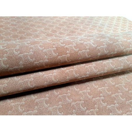 Demi peau de veau velours - fantaisie - BRUN CLAIR - Cuir en Stock