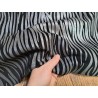Peau de veau velours noir - zèbre - maroquinerie - Cuirenstock