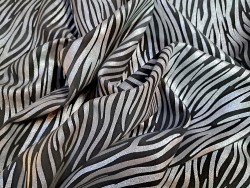 Peau de veau velours noir - zèbre - maroquinerie - cuirenstock