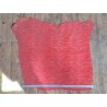 Peau de veau velours ROUGE - zèbre - maroquinerie - cuir en stock