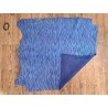 Peau de veau velours bleu - zèbre - maroquinerie - cuirenstock