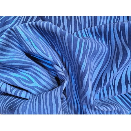 Peau de veau velours bleu - zèbre - maroquinerie - cuirenstock