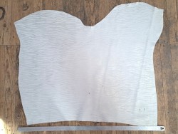 Peau de veau velours blanc/or - zèbre - maroquinerie - cuir en stock