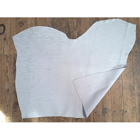 Peau de veau velours blanc/or - zèbre - maroquinerie - cuirenstock