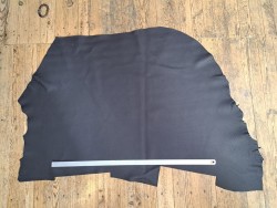 Cuir de taurillon- pleine fleur - Noir bleuté - Cuir en stock