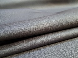 Cuir de taurillon- pleine fleur - Noir bleuté - Cuir en Stock