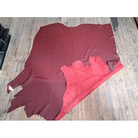 peau entière - taurillon - rouge carmin - Cuirenstock