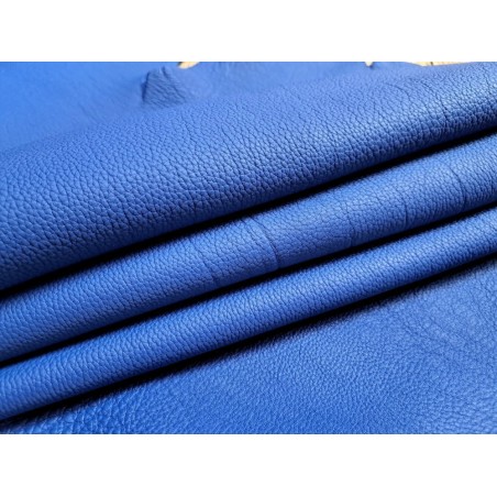 peau entière - taurillon - bleu royal - Cuir en stock