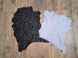 Lot de 2 peaux de cuir d'agneau et de chèvre - G - Cuir en Stock